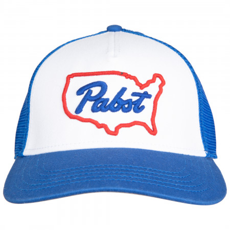 Pabst Blue Ribbon United States Logo Snapback Flat Bill Hat